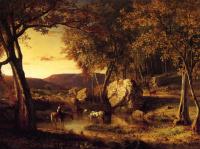 George Inness - Summer Days Cattle Drinking Late Summer Early Autumn